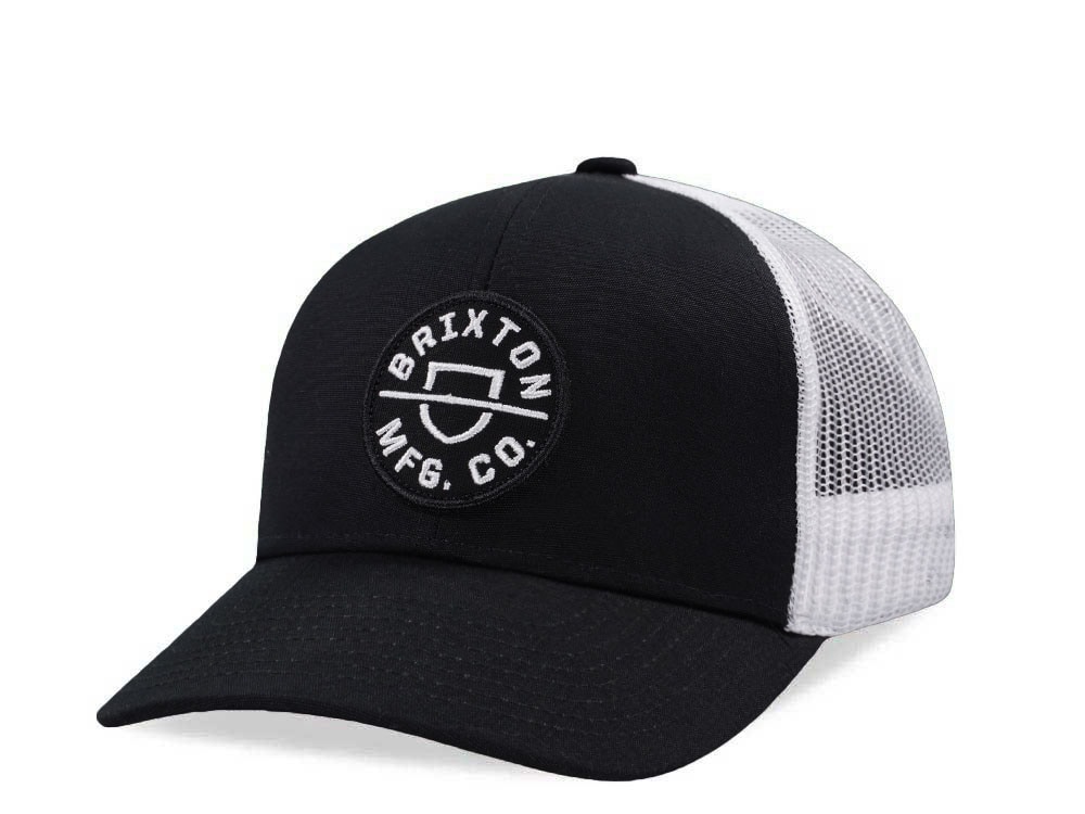 Brixton MFG Co Black and White Trucker Snapback Gorra