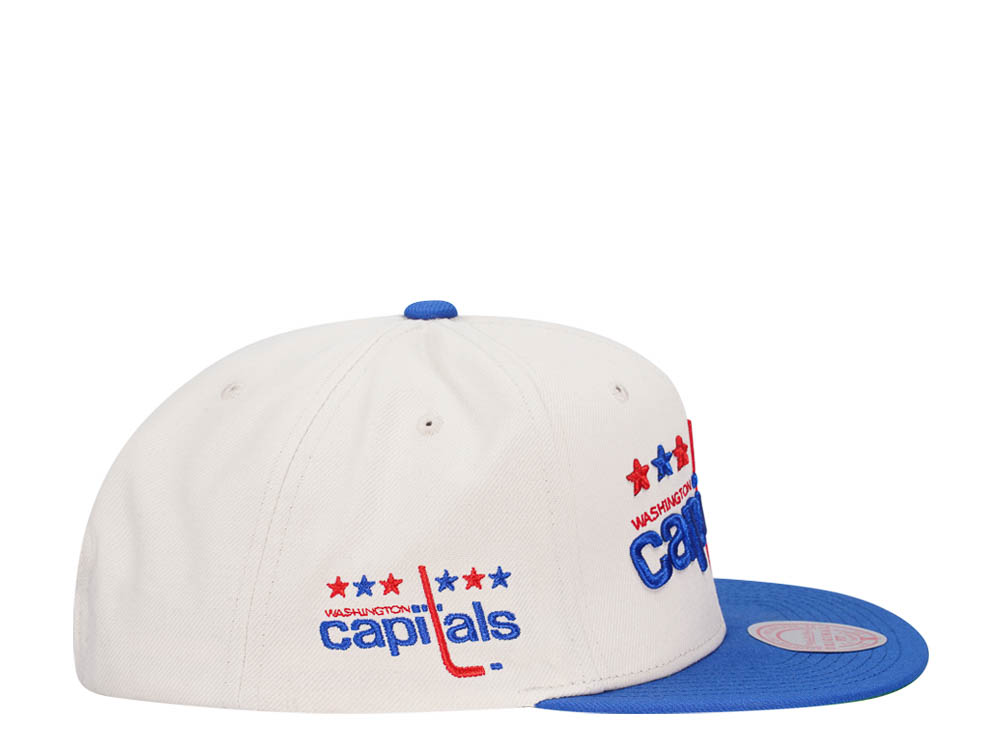 Mitchell & Ness Washington Capitals Vintage Off-White Snapback Gorra