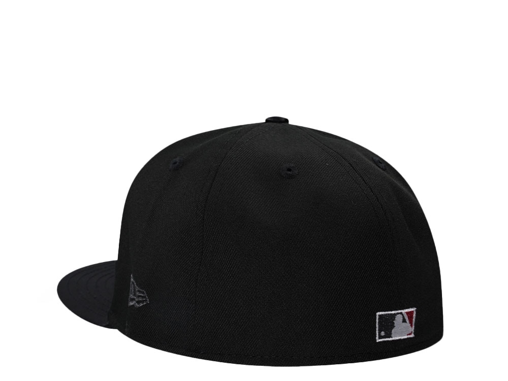 New Era Minnesota Twins Inaugural Season 2000 Shiny Black And Red Satin Brim Edition 59Fifty Fitted Gorra