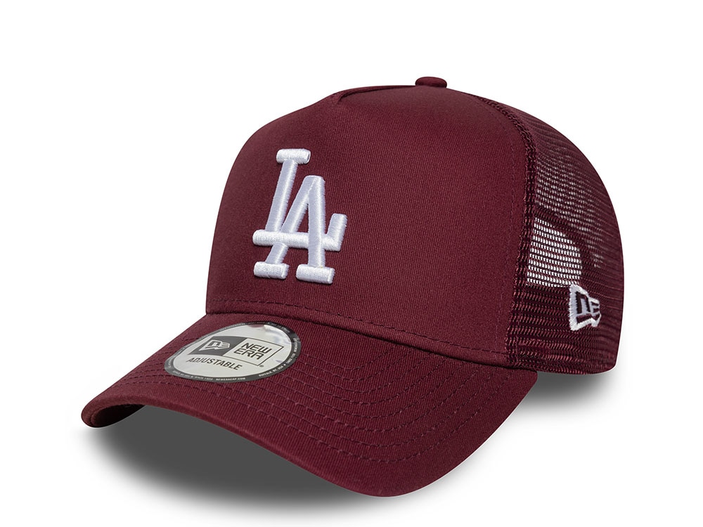 New Era Los Angeles Dodgers League Essential Maroon Edition 9Forty A Frame Trucker Snapback Gorra