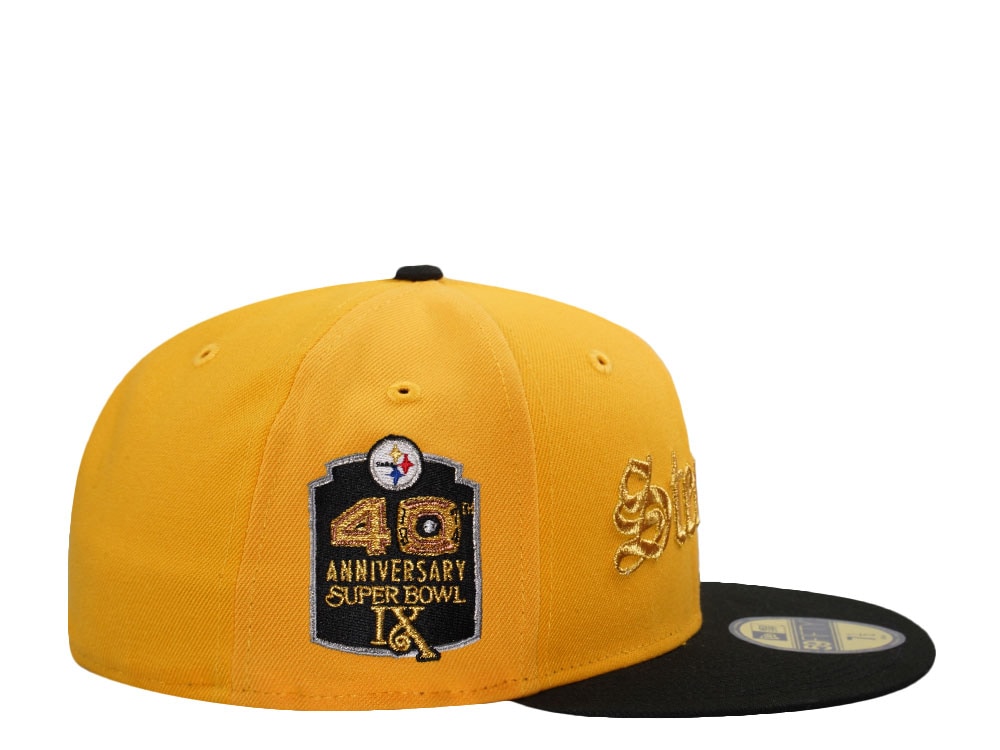 New Era Pittsburgh Steelers 40th Anniversary Gold Two Tone Edition 59Fifty Fitted Gorra