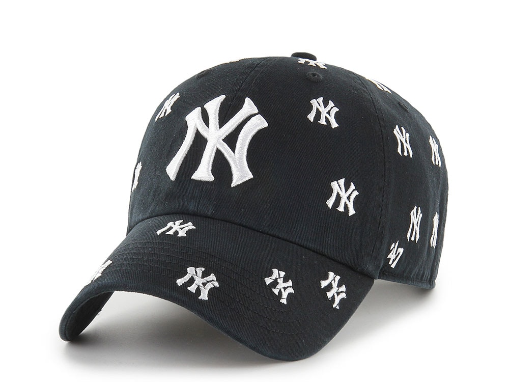 47Brand New York Yankees Black Confetti Edition Clean Up Strapback Gorra