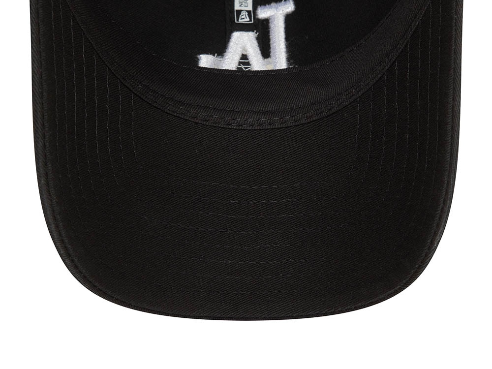 New Era Los Angeles Dodgers Washed Black and White 9Twenty Strapback Gorra