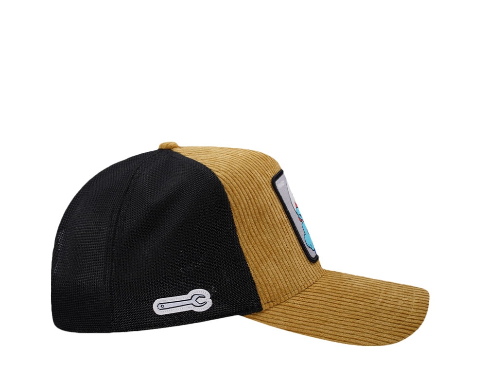 Capslab Square Patch Handy Smurf Brown Cord Trucker Snapback Gorra