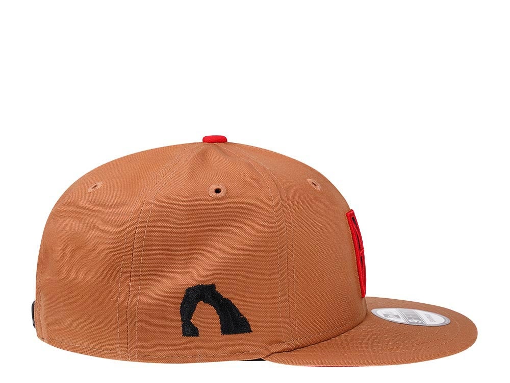 New Era Utah Jazz Tan Canvas Edition 9Fifty Snapback Gorra