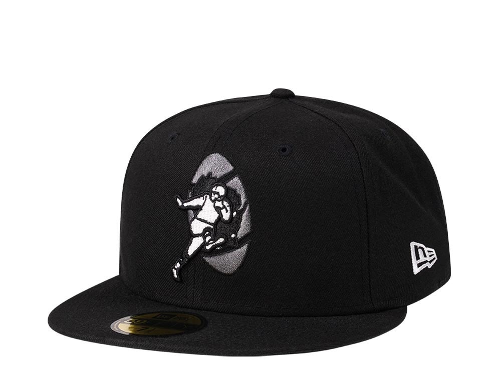 New Era Green Bay Packers Throwback Steel Black Edition 59Fifty Fitted Gorra