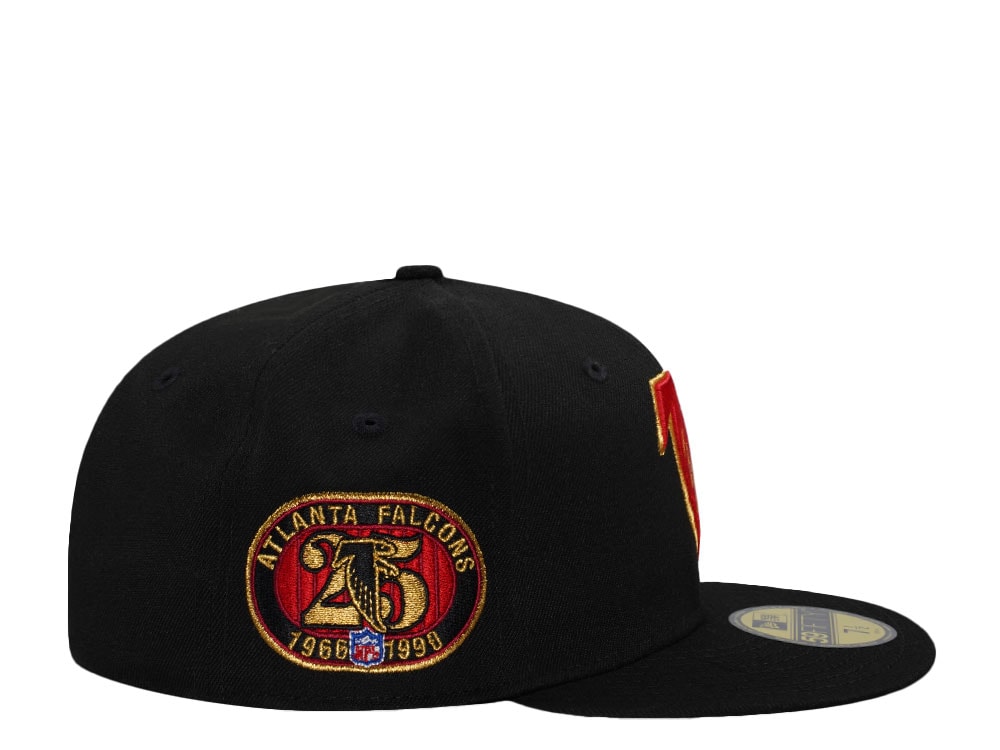 New Era Atlanta Falcons 25th Anniversary Metallic Black Prime Edition 59Fifty Fitted Gorra