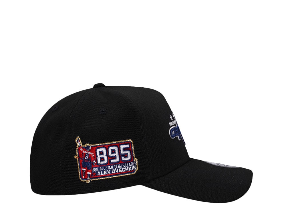 New Era Washington Capitals All Time Goals Leader Ovechkin Black Prime Edition 9Forty A Frame Snapback Gorra
