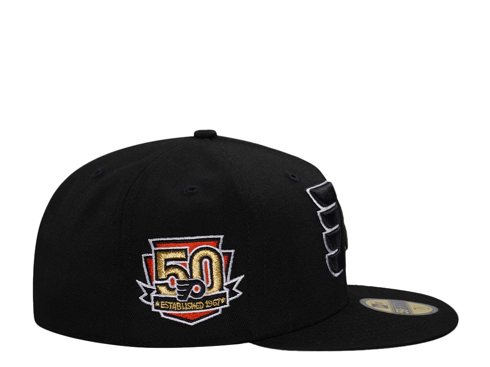 New Era Philadelphia Flyers 50th Anniversary Black Prime Edition 59Fifty Fitted Gorra