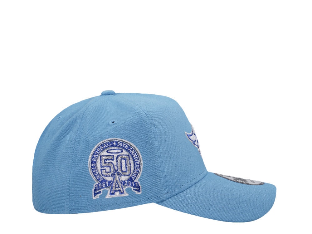 New Era Anaheim Angels 50th Anniversary Sky Blue Edition 9Forty A Frame Snapback Gorra
