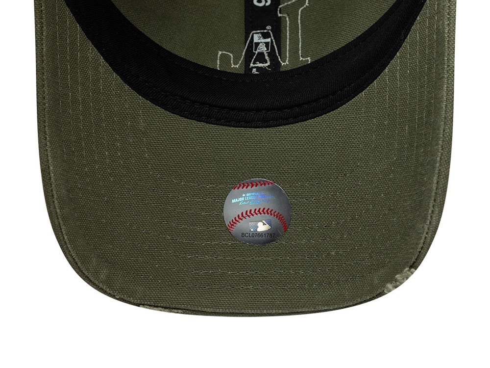 New Era Los Angeles Dodgers Distressed Olive Edition 9Twenty Womens Trucker Strapback Gorra