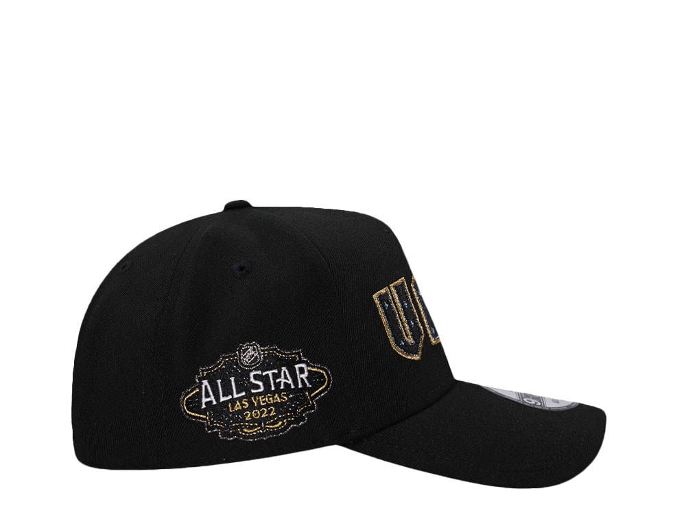 New Era Vegas Golden Knights All Star Game 2022 Black Script Edition 9Forty A Frame Snapback Gorra