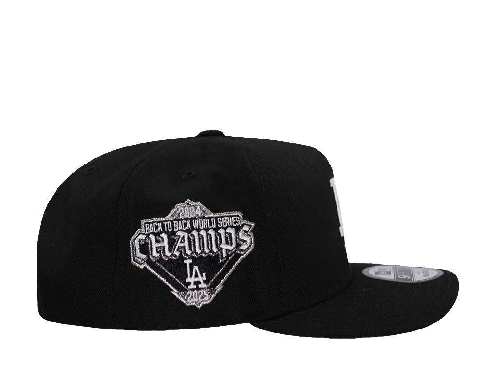 New Era Los Angeles Dodgers  Back to Back World Series Black Classic Edition 9Fifty A Frame Snapback Gorra