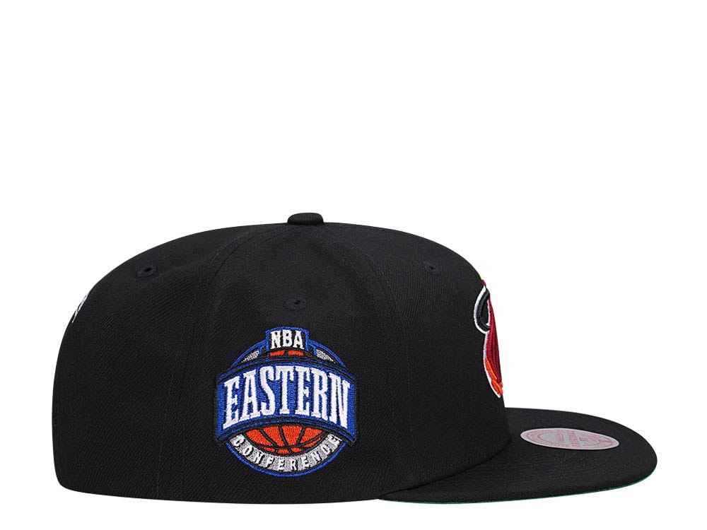 Mitchell & Ness Miami Heat Conference Patch Black Snapback Gorra