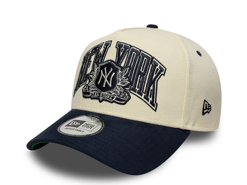 New Era New York Yankees Wordmark Suede Navy Stone Edition 9Forty A Frame Snapback Gorra