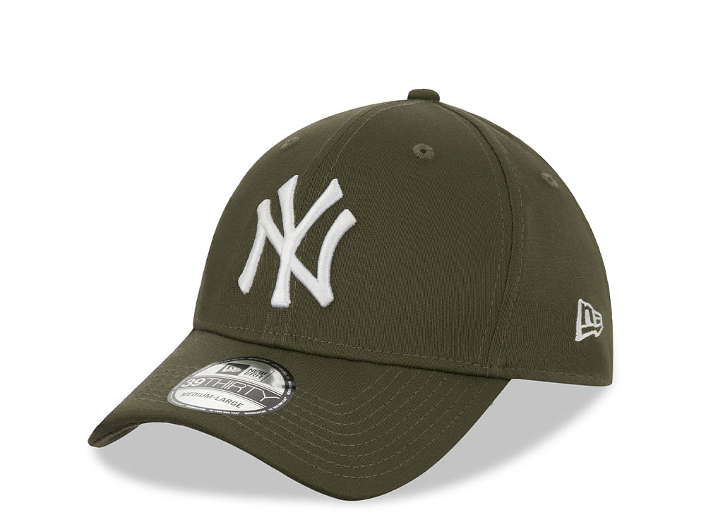 New Era New York Yankees League Essential Olive 39Thirty Stretch Gorra