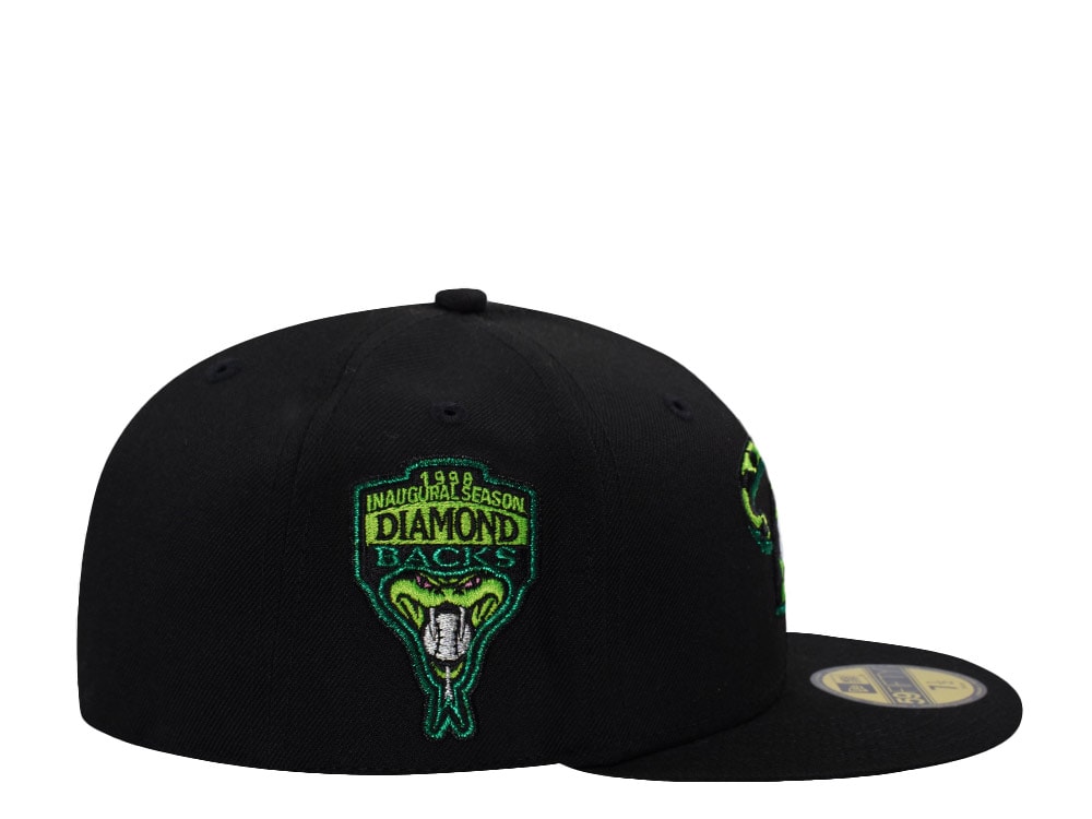 New Era Arizona Diamondbacks Inaugural Season 1998 Black Prime Edition 59Fifty Fitted Gorra