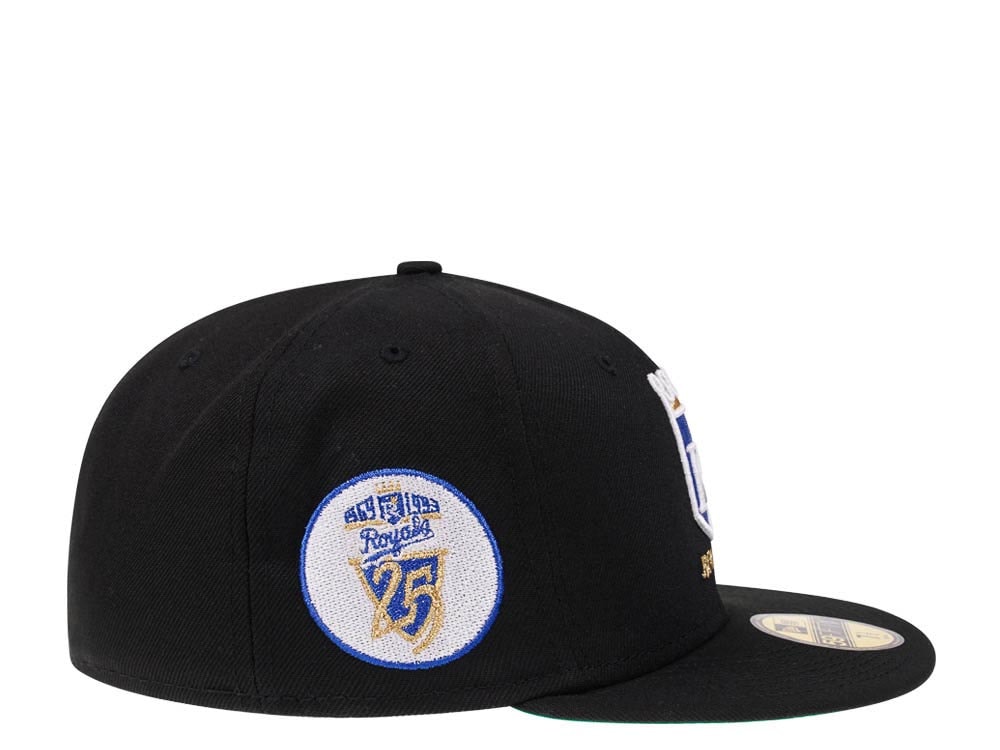 New Era Kansas City Royals 25th Anniversary Black Throwback Edition 59Fifty Fitted Gorra