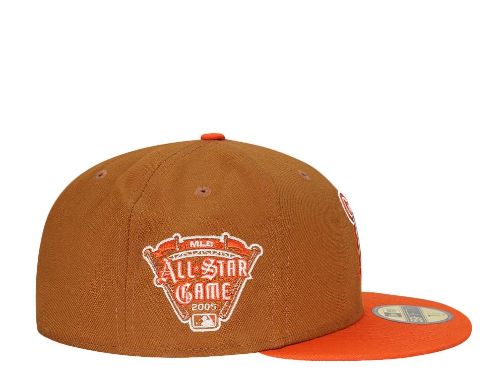 New Era Detroit Tigers All Star Game 2005 Bourbon Team Orange Two Tone Edition 59Fifty Fitted Gorra