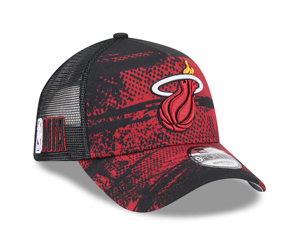 New Era Miami Heat NBA Tip Off 2024 Trucker 9Forty A Frame Snapback Gorra