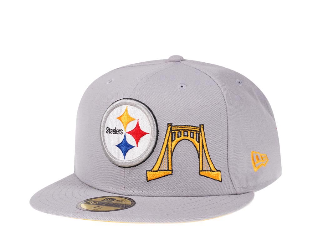 New Era Pittsburgh Steelers City Icons Grey Edition 59Fifty Fitted Gorra