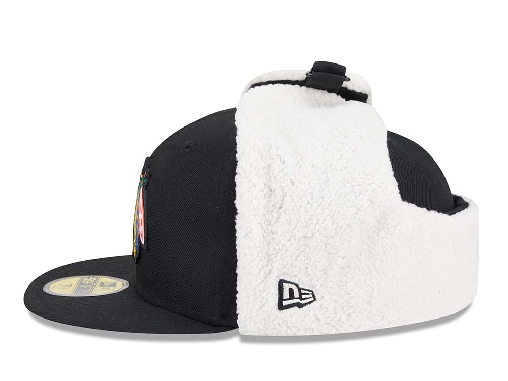 New Era Chicago Blackhawks Classic Black 59Fifty Dogear Fitted Gorra