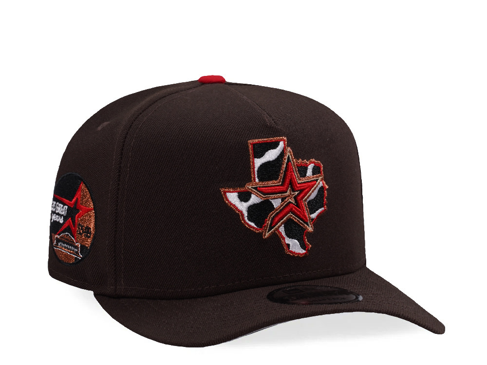 New Era Houston Astros 35th Anniversary Burnt Wood Prime Edition 9Fifty A Frame Snapback Gorra