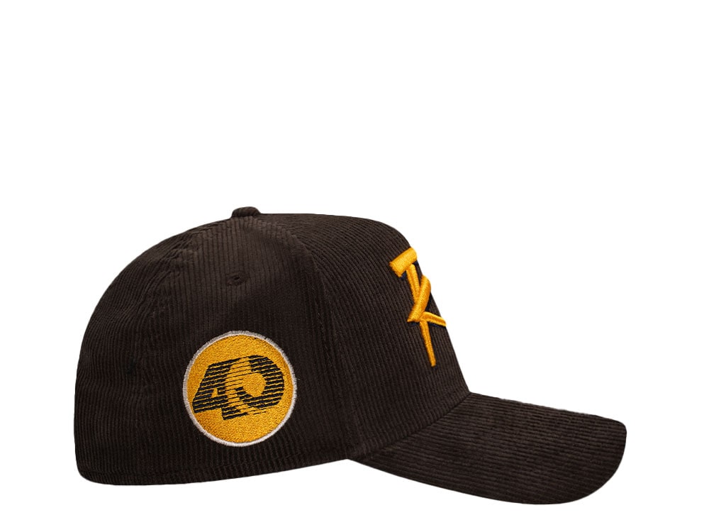 New Era Los Angeles Rams 40th Anniversary Walnut Corduroy Edition 9Forty A Frame Snapback Gorra