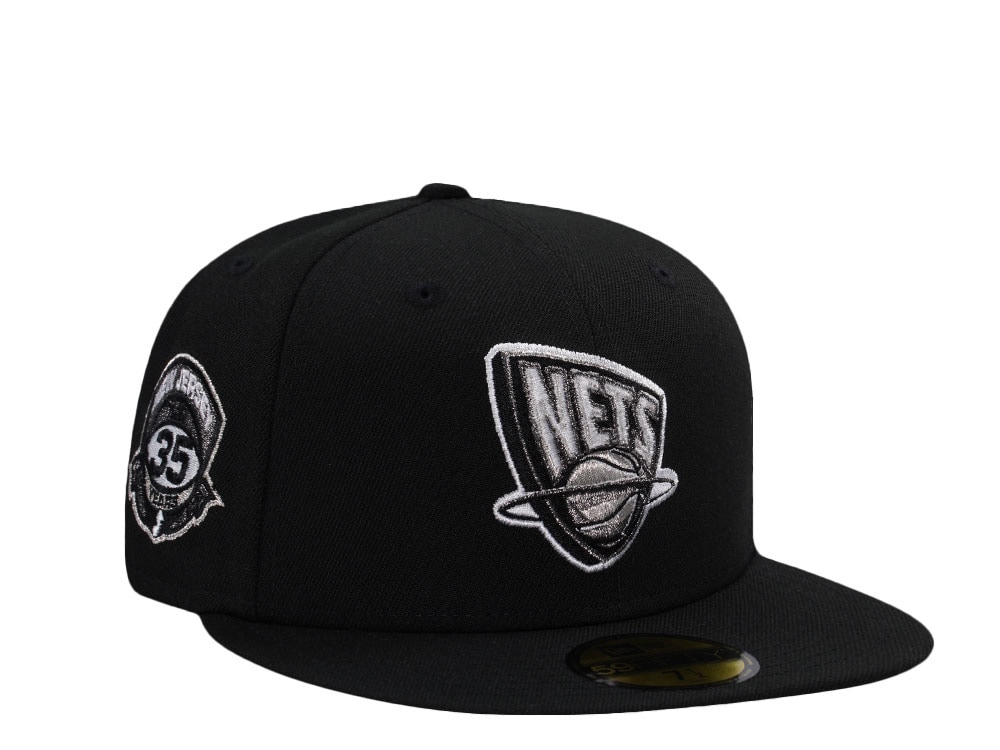 New Era New Jersey Nets 35th Anniversary Black Prime Edition 59Fifty Fitted Gorra