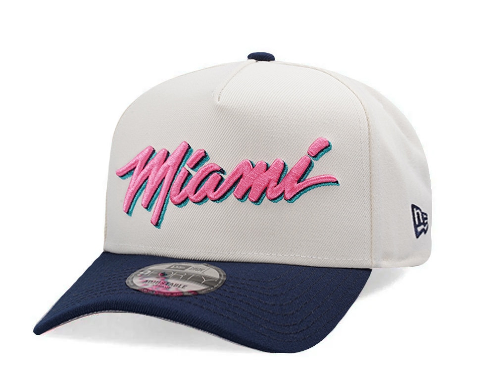 New Era Miami Heat Chrome Two Tone Edition 9Forty A Frame Snapback Gorra