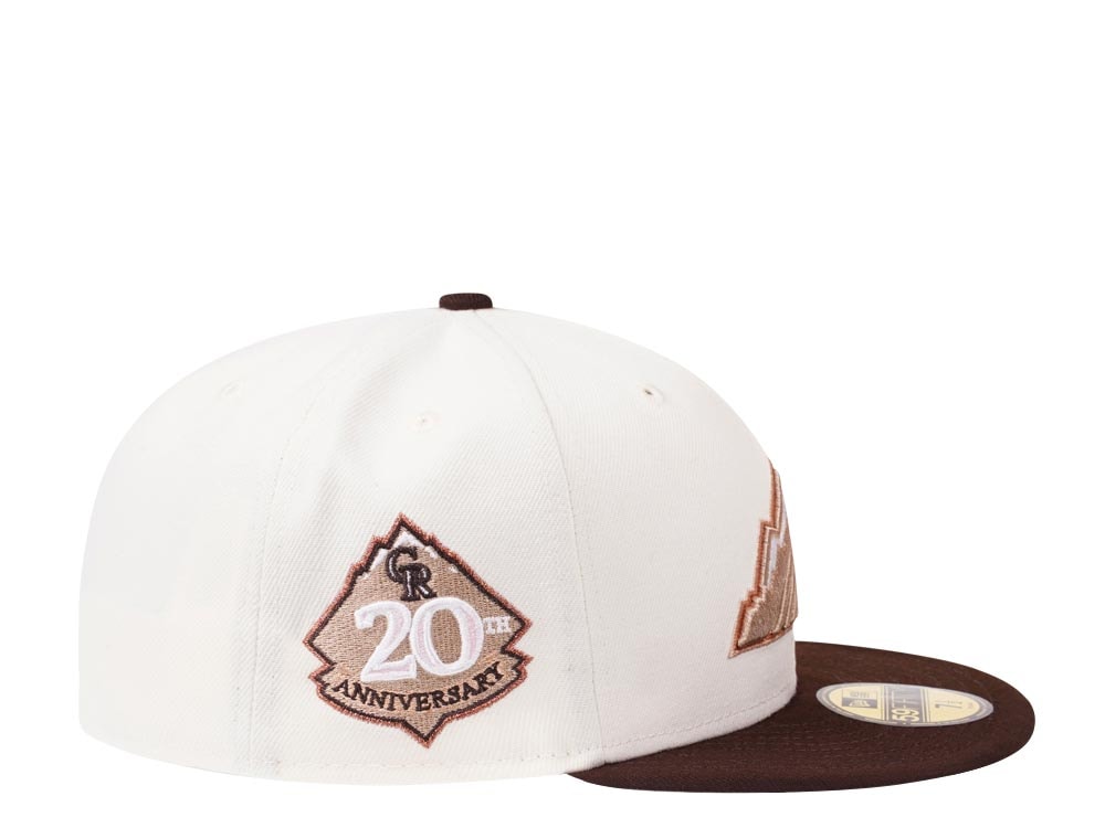 New Era Colorado Rockies 20th Anniversary Cream Dome Prime Edition 59Fifty Fitted Gorra