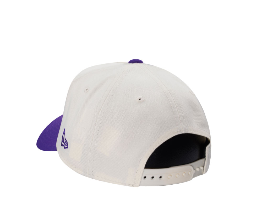 New Era Los Angeles Lakers Script Chrome Two Tone Edition 9Forty A Frame Snapback Gorra