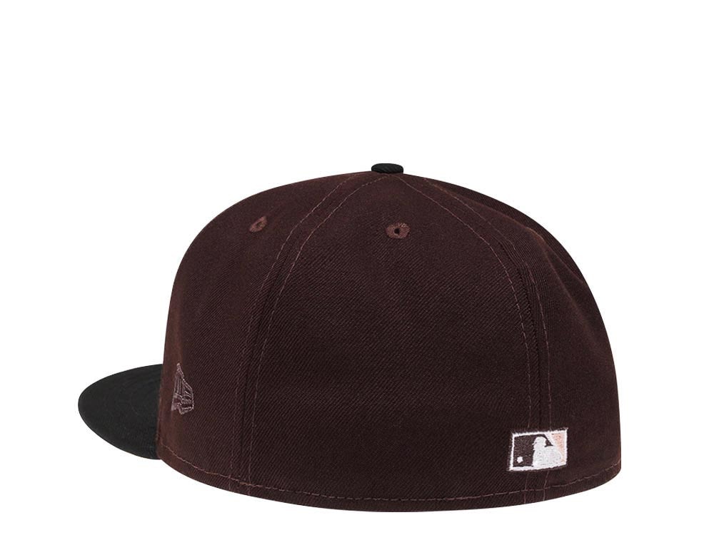 New Era Atlanta Braves World Series 1995 Dark Chocolate Peach Two Tone Edition 59Fifty Fitted Gorra