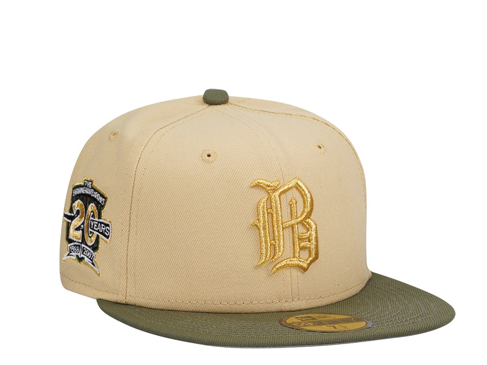 New Era Birmingham Barons 20 Years Vegas Gold Two Tone Prime Edition 59Fifty Fitted Gorra