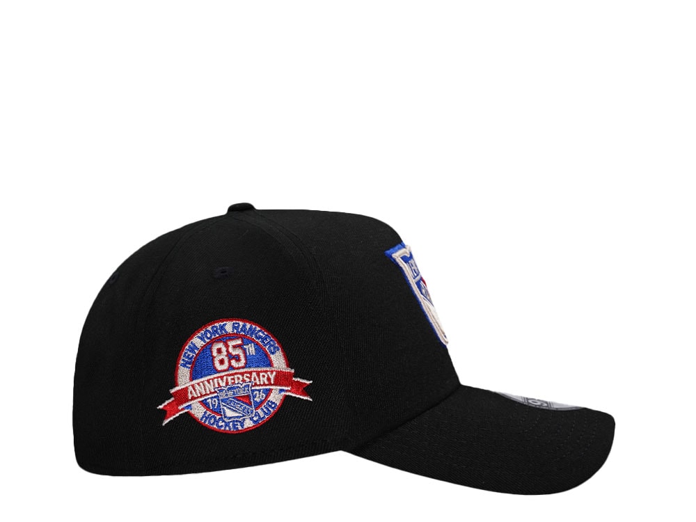 New Era New York Rangers 85th Anniversary Black Edition 9Forty A Frame Snapback Gorra