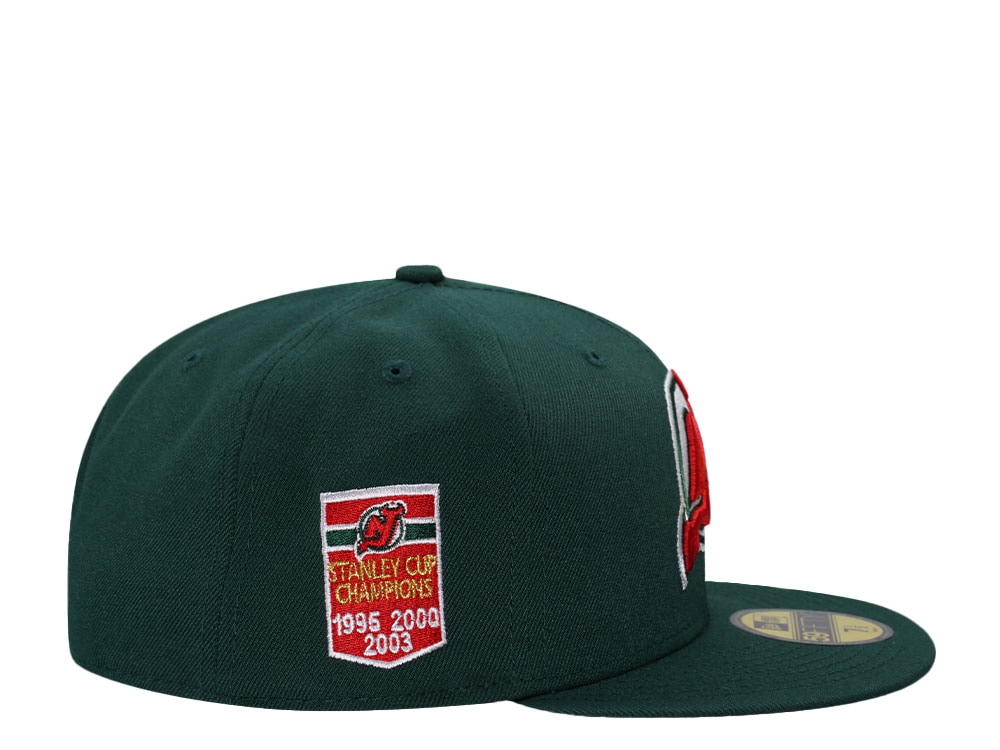 New Era New Jersey Devils Dark Green Champions Banner Edition 59Fifty Fitted Gorra
