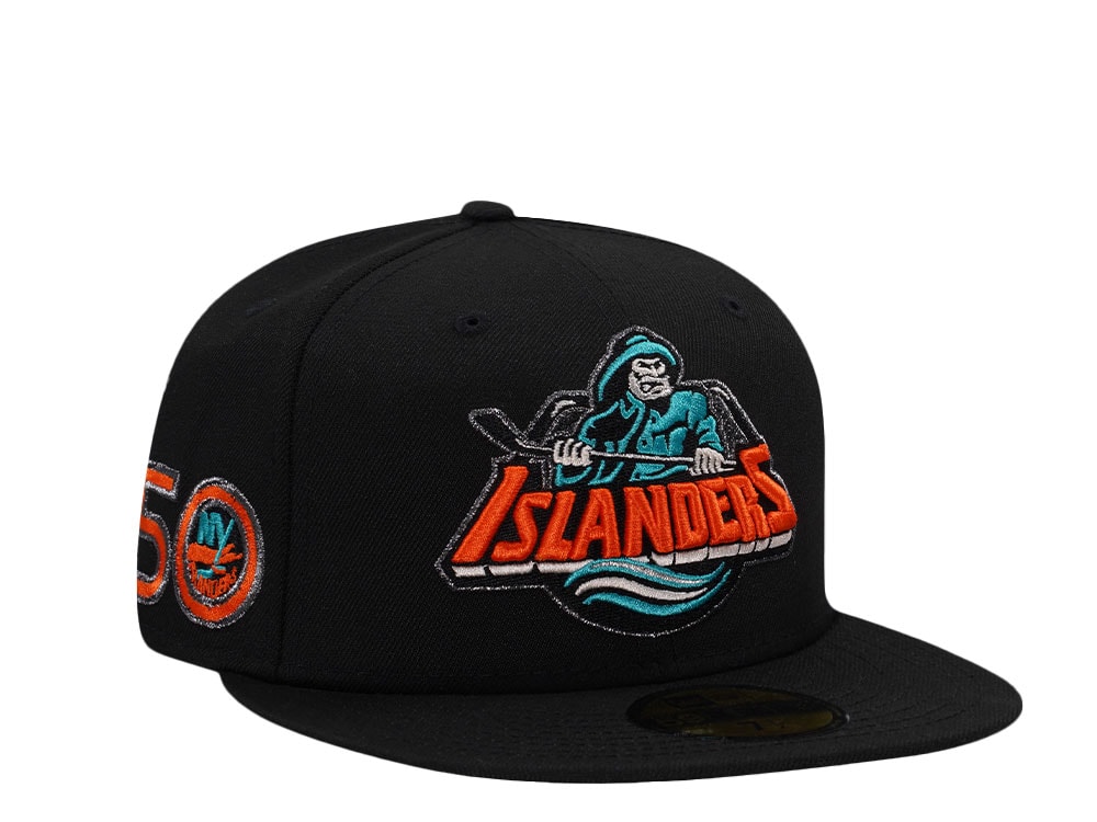 New Era New York Islanders 50th Anniversary Black Metallic Prime Edition 59Fifty Fitted Gorra