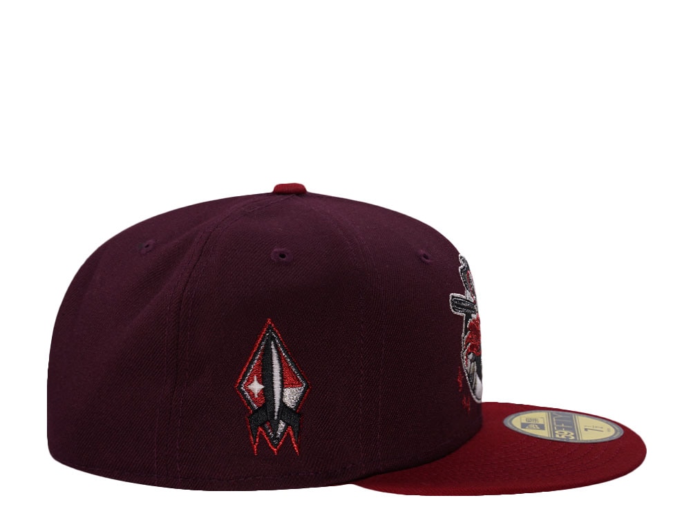 New Era Sugarland Space Cowboys Maroon Two Tone Edition 59Fifty Fitted Gorra