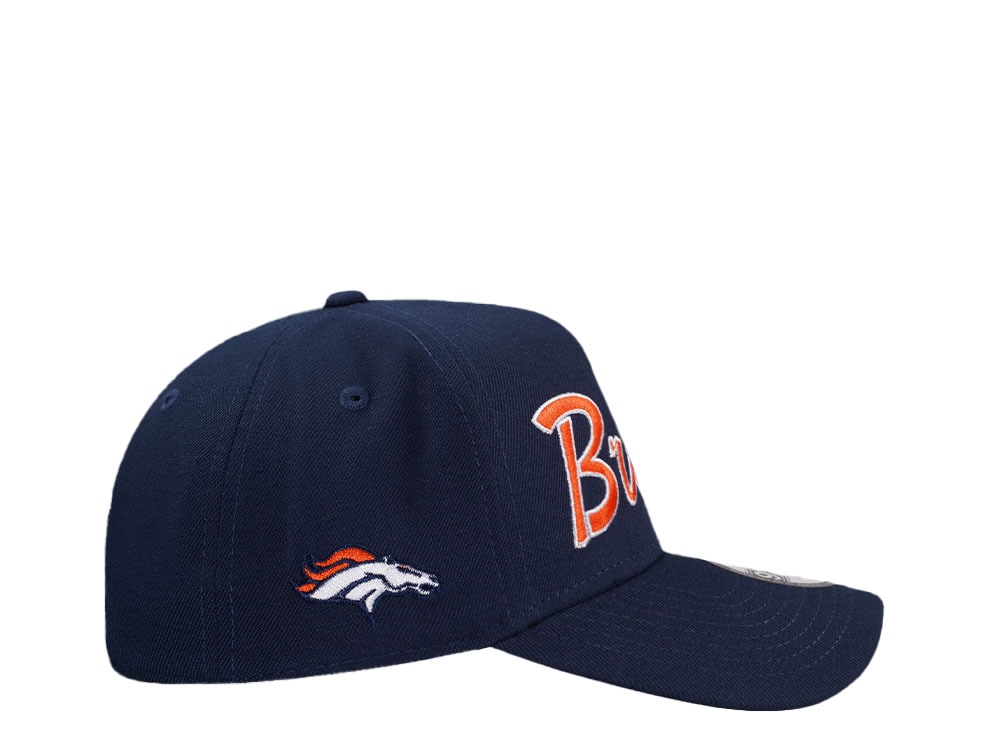 New Era Denver Broncos Script Dark Blue Edition 9Forty A Frame Snapback Gorra