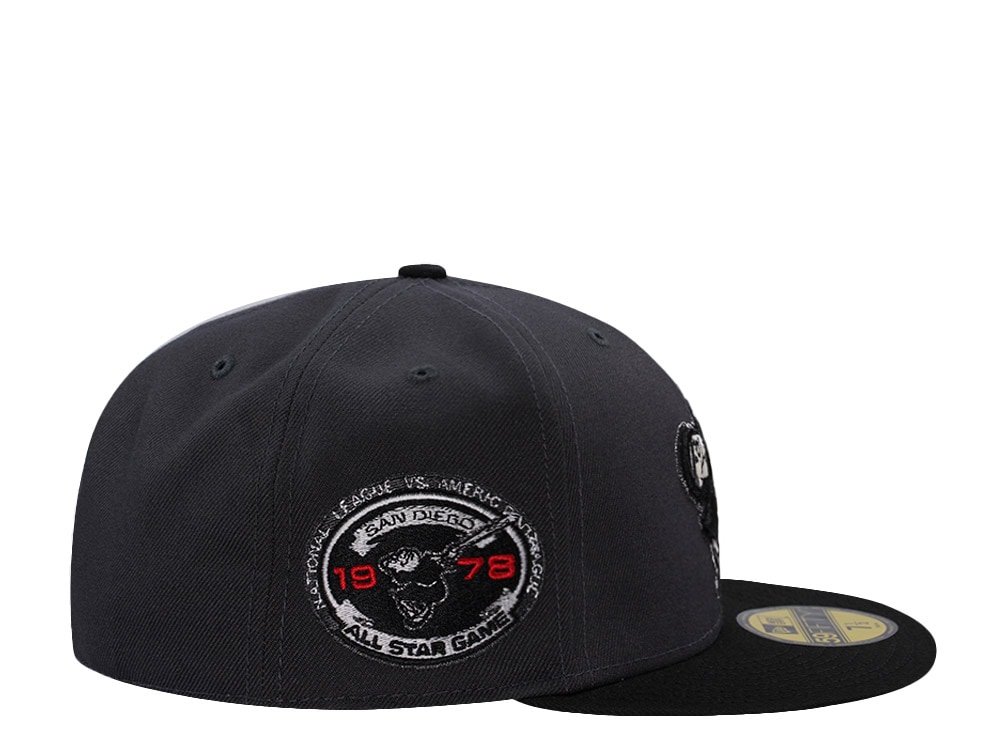 New Era San Diego Padres All Star Game 1978 Anthracite Two Tone Horror Edition 59Fifty Fitted Gorra