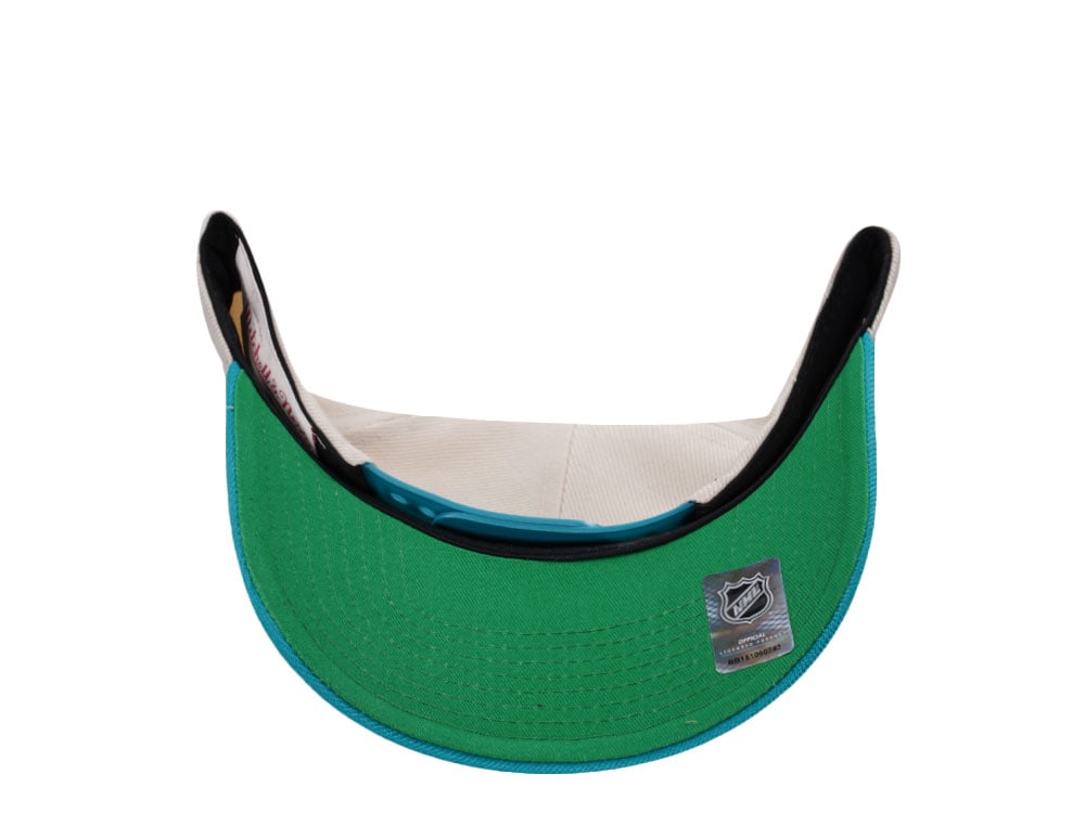 Mitchell & Ness San Jose Sharks Chrome Two Tone Pro Crown Fit Snapback Gorra
