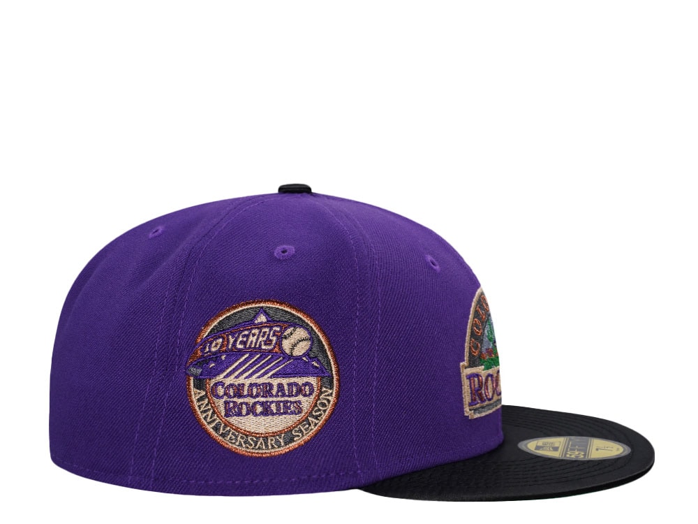 New Era Colorado Rockies 10 Years Anniversary Satin Brim Edition 59Fifty Fitted Gorra