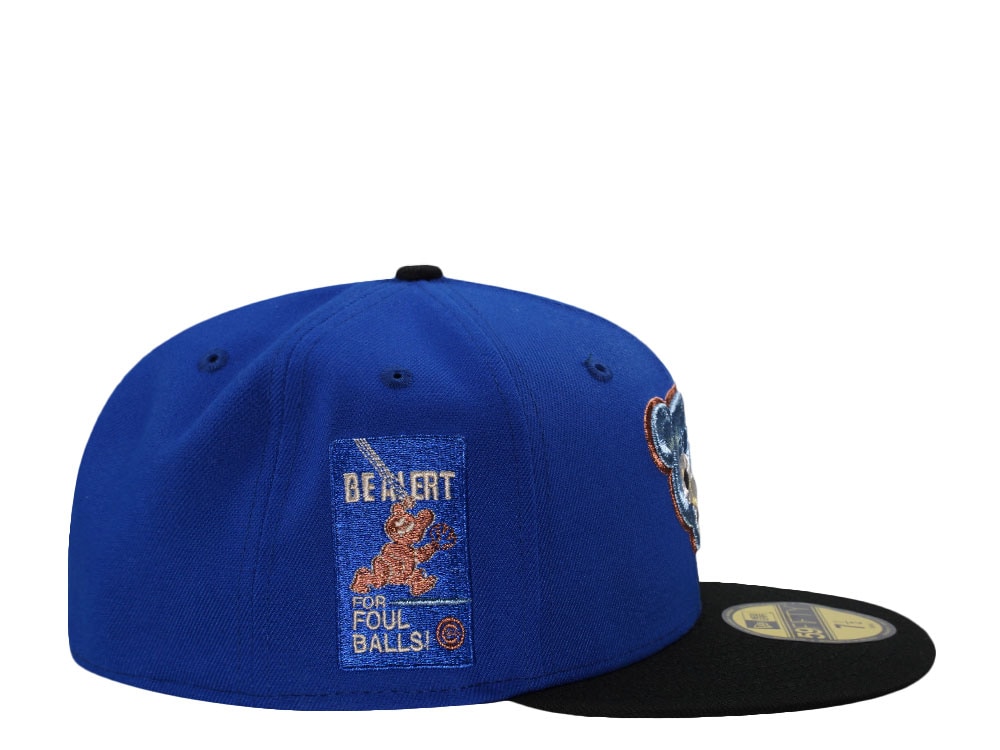 New Era Chicago Cubs Be Alert Blue Two Tone Throwback Edition 59Fifty Fitted Gorra