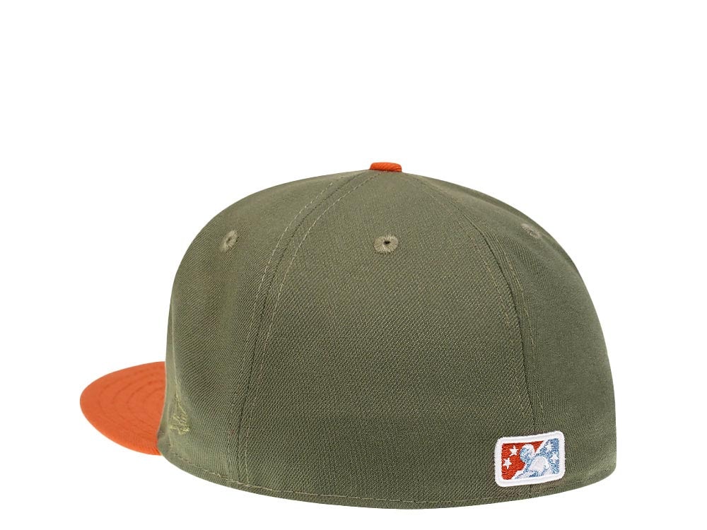 New Era Buffalo Bisons 30 Seasons Olive Metallic Two Tone Prime Edition 59Fifty Fitted Gorra