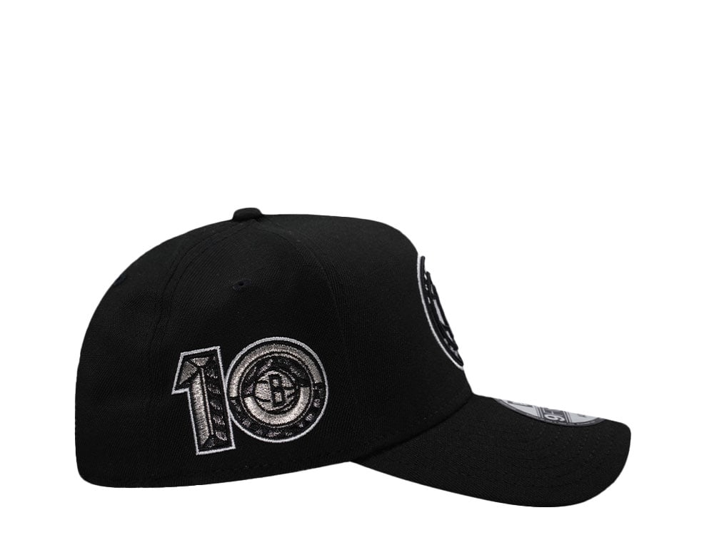 New Era Brooklyn Nets 10 Anniversary Black Prime Edition 9Forty A Frame Snapback Gorra