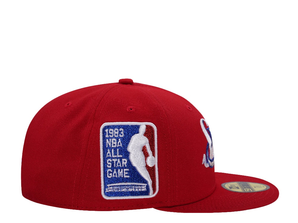 New Era Philadelphia 76ers All Star Game 1983 Scarlet Prime Edition 59Fifty Fitted Gorra