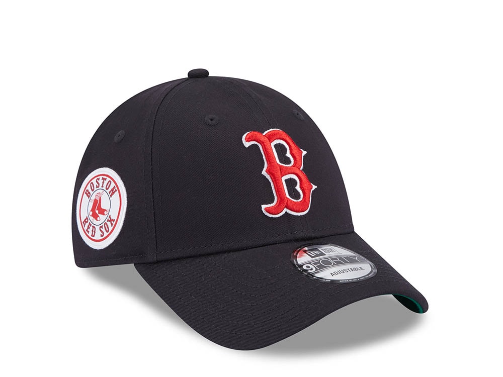 New Era Boston Red Sox Navy Throwback 9Forty Strapback Gorra