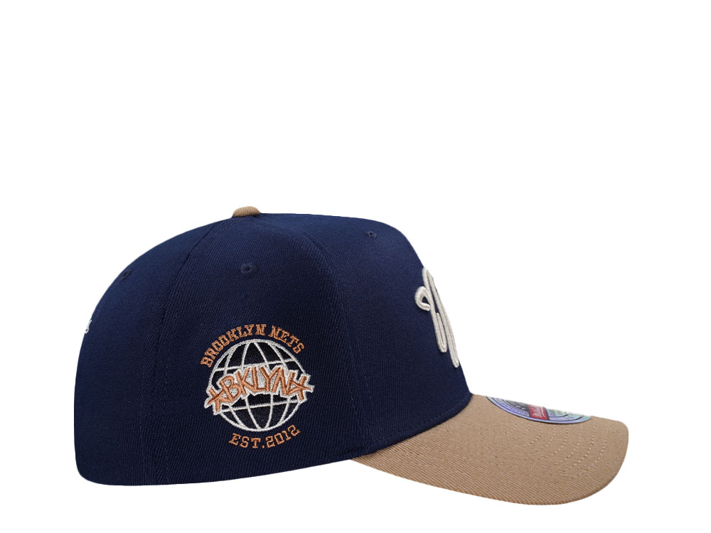 Mitchell & Ness Brookly Nets Sand Storm Classic Red Stretch Snapback Gorra