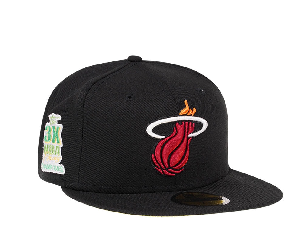 New Era Miami Heat Citruspop Patch The 3x NBA Finals Champions 59fifty Fitted Gorra