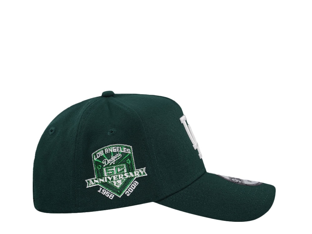 New Era Los Angeles Dodgers 50th Anniversary Green Classic Edition 9Forty A Frame Snapback Gorra